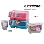 Elianware E-626 E-627 Multipurpose Stackable Drawer Wardrobe Clothes Storage Stack Box With Roller C