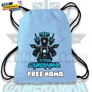 Titan Cameraman New Skibidi Toilet Children's Drawstring Bag/Titan Cameraman New Upgrade Children's 