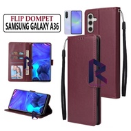 HP CASE SAMSUNG A36 FLIP WALLET LEATHER PREMIUM LEATHER OPEN-CLOSE CASE SAMSUNG A36 FLIP CASEhp