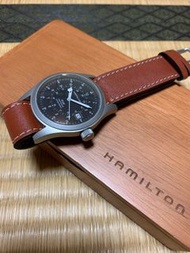 超稀少 品項如新🇨🇭瑞士原裝製造 🇺🇸 HAMILTON 黑面 復刻款 限量版軍錶
