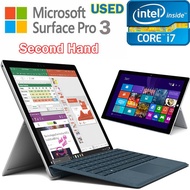 Used "80New" Microsoft Surface Pro3 Intel 1.9-2.6 GHz i3 i5 i7 4G/8G RAM 128G/256G SSD 12 Inch 2160 x 1440 Touch Screen Wi-Fi Windows 10 Tablet PC Laptop Computer Second Hand