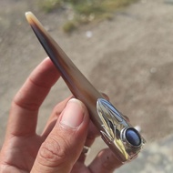 ONCE ROKOK TANDUK KERBAU HITAM/BULE VARIASI ALPAKAH PERMATA ASLI TERMURAH