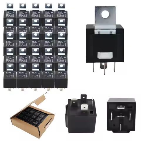[25pcs/Pack] KKA-V4-Iron Back12V/24V 4pin/5pin Universal 40Amp Automotive Relay, Bosch Style Car Rel