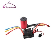 [deevoka] 3650 Brushless Motor with 60A ESC 50Mmx36mm RC Vehicle Upgrade S3650 Brushless