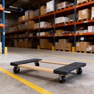 High Power Four Wheel Hardwood Industrial Dolly
