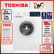 [READY STOCK Electrolux 8/5kg UltimateCare™ 300 Washer Dryer with Hygienic Care EWW8024D3WB