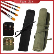 16 Slots Canvas Paint Brush Bag Roll Up Paint Brush Storage Bag Paint Brush Carry Pouch