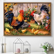 DIY Diamond Embroidery, Round Full Diamond beads Rooster, hen animal decoration painting rhinestone Diamond painting diamond painting cross stitch,beads painting