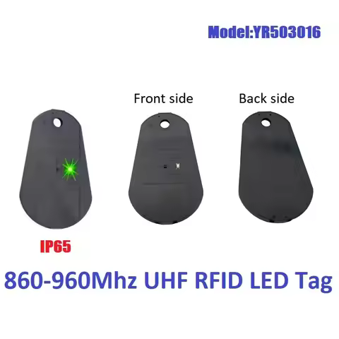 LED Indicator UHF RFID Tag 860-960MHz 0-4m Read Range Ideal for Keychains, Asset Tracking, Books, Ve
