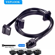 PCIe 6Pin to 3 IDE Molex 4Pin GPU Power Supply Cable For Corsair HX Series Semi Modular PSU New Vers