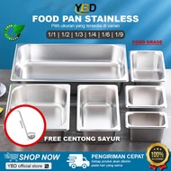 MINIMAL Food pan stainless steel Food container Size (1/ 1 x 6.5 - 10 - 15 || 1/2 x 6.5 - 10 - 15 ||