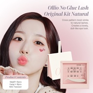 Ollio No Glue Lash Original Kit Natural False Glue Free Lashes with Tweezer