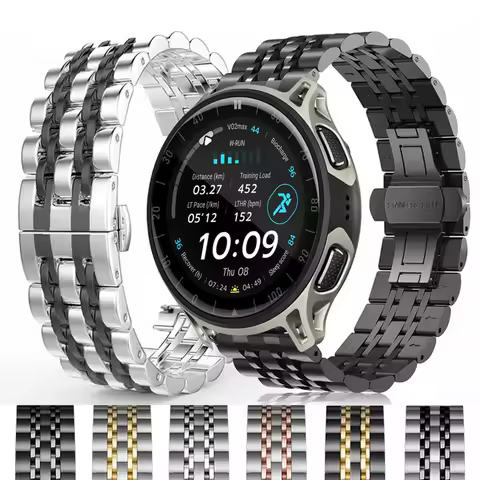 22mm 20mm Stainless Steel Band For Amazfit Cheetah 2 Pro/Round Metal Strap For Amazfit Cheetah 2 Ult