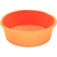 X-Haibei Acuan Bulat Silikon 4.5 Inci, Loyang Mini Fleksibel untuk Membakar Roti, Telur & Sandwic, S