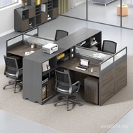 Work Position Simple Staff Desk Desk Modern Staff Financial Desk Combination Office Card Holder 4 Pe