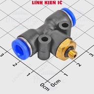 [3 Pieces]- PB6-M5 Pneumatic Connector With T-Thread Pipe 6mm External Thread 5mm Linhkien IC