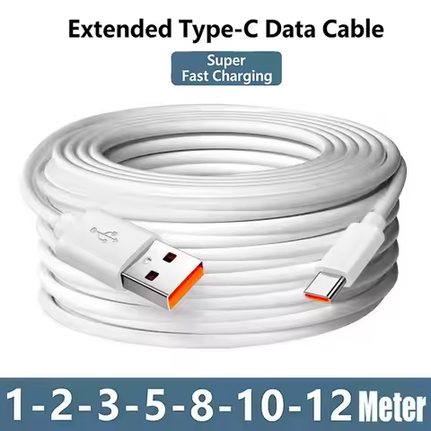 3m/5m/8m/10m/12m long USB Type C charging cable fast charging cable data cable for Samsung Xiaomi Hu
