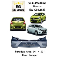 Perodua Axia 2014 or 2017 Rear Bumper (G- Spect) PP Plastic Malaysia (BUMPER BELAKANG) 2015 2016 201