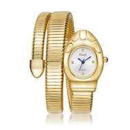 Girls Bracelet Watch Creative Snake-Shaped Female Bracelet Watch Unique Snake Head Watch Quartz Watc