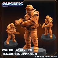 W-Y PMC Dogcatcher Commando [9]-Vs Humans-Humanoid Human/32mm scale 3D printed miniature PSK