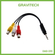 [Gravitechthai]RCA Video&Audio Female to 3.5mm Cable 15cm