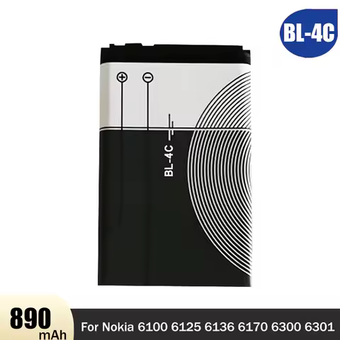 3.7V 890mAh BL-4C BL 4C BL4C Battery Rechargeable Lithium Phone Battery For Nokia 6100 6125 6136 617