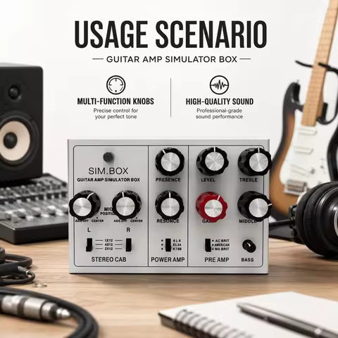 Simulator Box Effect Pedal Di Power Amp Sim Cabinet Cab Simulator Guitar Pedal for Electric Guitar T
