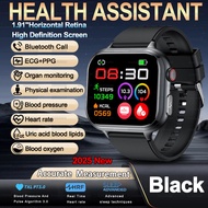 2025 NEW Nursing level Health Diagnosis Smart Watch HD AMOLED ECG+HRV Blood Pressure Uric Acid Blood