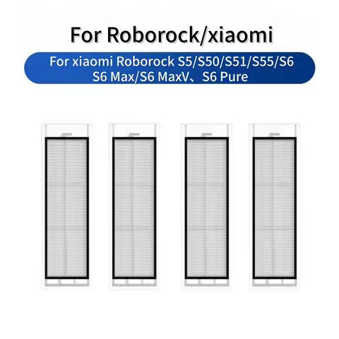 HEPA Filter For Xiaimi Roborock S5 S50 S51 S55 S6 S5 Max S6 MaxV S6 Pure Replacement Filter for Robo