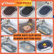 Super Absorbent Diatomite Bath Mat | Non-Slip Toilet Carpet | Fast-Drying Floor Mat | Alas Kaki Bili