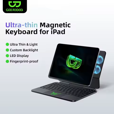 GOOJODOQ Magic Floating & Ultra-Slim & Ultra-Slim Keyboard for iPad Pro 2024 M4 Pro 11 2018-2022 for