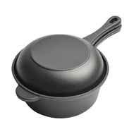 【Ready Stock】Pre-Seasoned Cast Iron Combo Cooker Dutch Oven Pot Skillet with Lid Induction Oven Gril