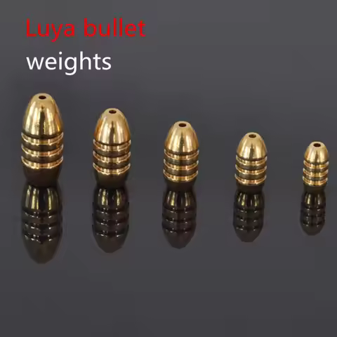 5Pcs/lot Bullet Shape Stainless Brass Sinker 1.8g/3.5g/5g/7g/10g Weight For Fishing Hook Texas Rig F