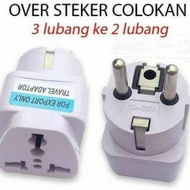 3-pin to 2-pin charger head connection over plug charger adapter