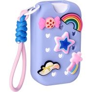 Silicone Mist Case Compatible with Touchland Crocs Hand Sanitizer Spray Bottle (7.5*2.5*6cm), with 5