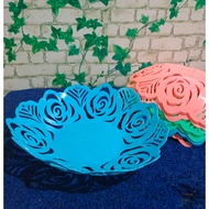 MAWAR Plastic Plate (28CM) ROSALINDA Rose Motif Plastic plate food grade/ Plastic plate/ Dinner plat