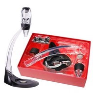 醒酒器及傾酒器座檯套裝禮盒  pilckp Red Wine Aerator Pourer with Stand Gift Set 開瓶器 Decanter 冰粒 醒酒器 Wine Opener ice cube 紅酒塞 corkscrew Wine Stopper Wine tasting Pourer accessories Aerator 酒具套裝 Wine cork 酒石