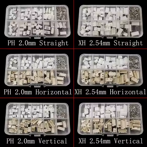 1Box PH2.0 / XH2.54 2/3/4/5 Pin Terminals Kit Male Female Plug Housing Header JST Wire Connector PH 