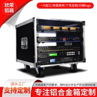 ST/🎀Customization12U16UProfessional Flight Case Sound Console of Power Amplifier Rack8UMobile Audio Chassis6UAluminum Al