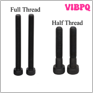 VIBPQ M4 M4*30/35/40/45 M4x30/35/40/45 12.9 Grade Black Carbon Steel Full Thread DIN912 Cap Cup Alle