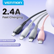 Vention Lightning Cable 2.4A Fast Charging Durable Cable with Strap for Apple iPhone/iPad Devices