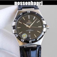 OMEGA歐米茄男生手錶星座系列第五代原裝8800,8801自動機芯星徽標誌和錶圈托爪元素黑盤