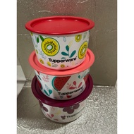 tupperware one touch air tight container fruity design 3pcs