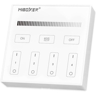 Miboxer B1-B Panel 4-Zon Dikuasakan Bateri, Pemasangan Tanpa Wayar, Pemegang Magnetik boleh Dipasang