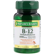 Nature's Bounty, B-12, Natural Cherry Flavor, 1000 mg, 60 Quick Dissolve Tablets