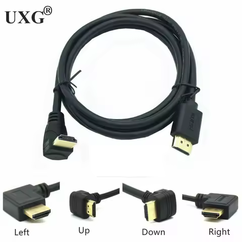 4K HDMI-compatible 2.0 Cable 90/270 Degree Angle HDTV Cable 15CM 0.6M 1.8M 1080P 3D For TV PC Projec