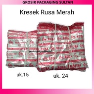 MERAH RED DEER PLASTIC BAG 15 Transparent plastic/s size 15 1 BUNCH CONTAINS 10 PACKS