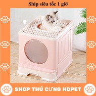 Toilet for large cats Anti-sand 2-door toilet with drawer for cats