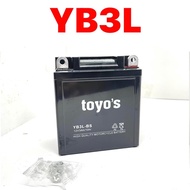 YB3L / YB3L-B / YB3L-BS GEL BATTERY Y125Z Y125ZR RZX / Y110 / Y100 / KRISS110 / DINAMIK / RG110 bate