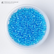 Sand Beads Size 3 Mm. Iridescent Sky Blue Ocean Shimmer